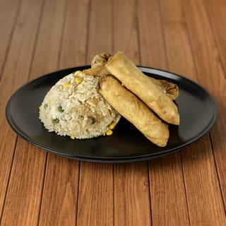 3 Pieces Lumpia with Fried Rice